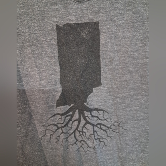 Gray Indiana roots v-neck t-shirt size medium - Picture 2 of 4